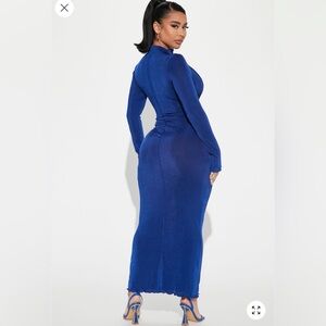 Elegant Blue Maxi Skirt